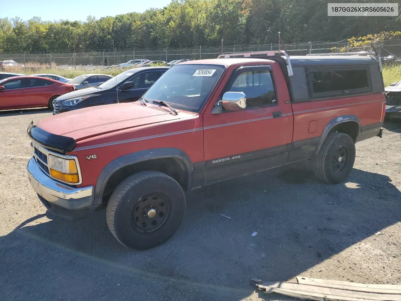 1994 Dodge Dakota VIN: 1B7GG26X3RS605626 Lot: 75293854