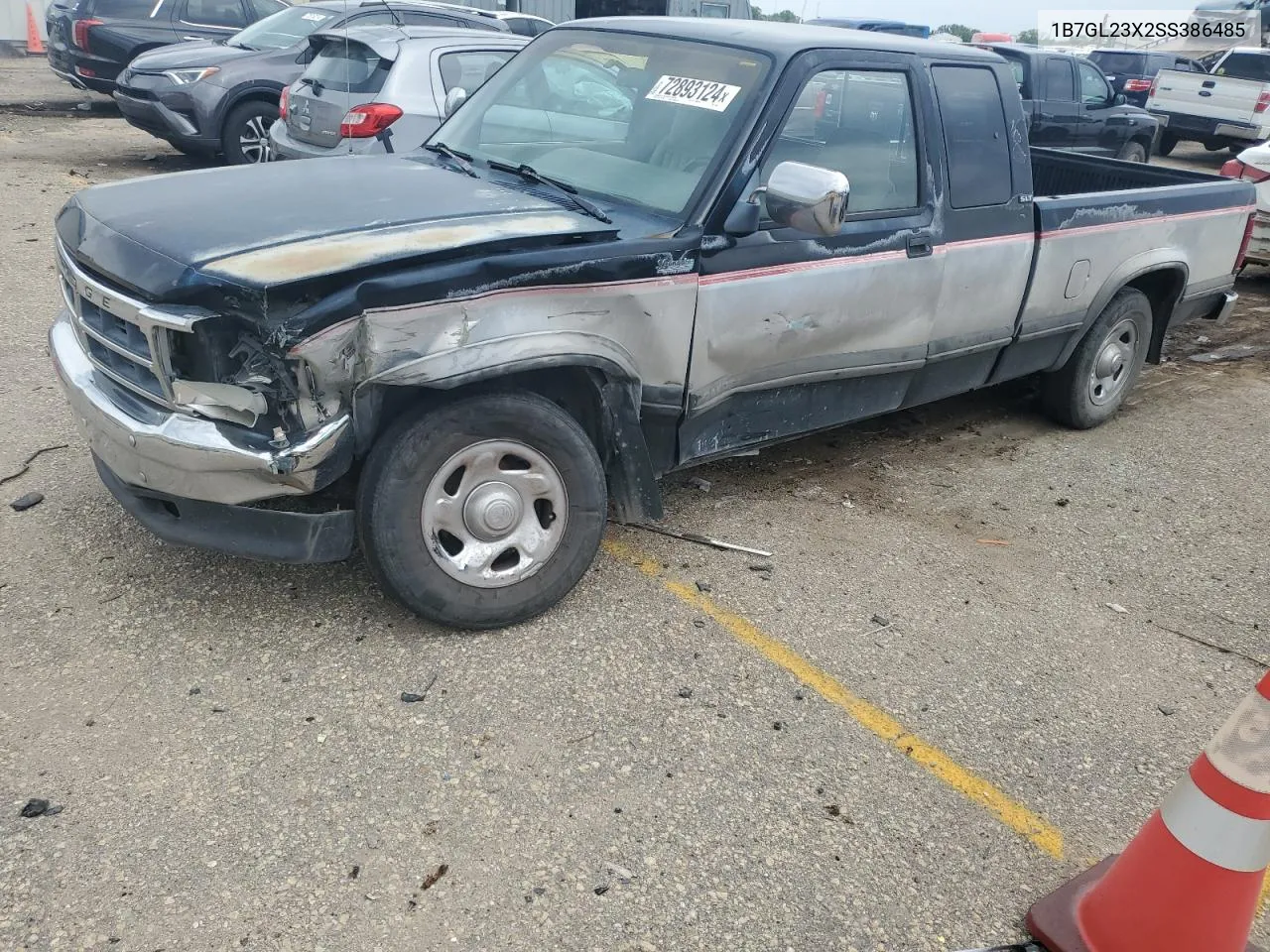 1995 Dodge Dakota VIN: 1B7GL23X2SS386485 Lot: 72893124