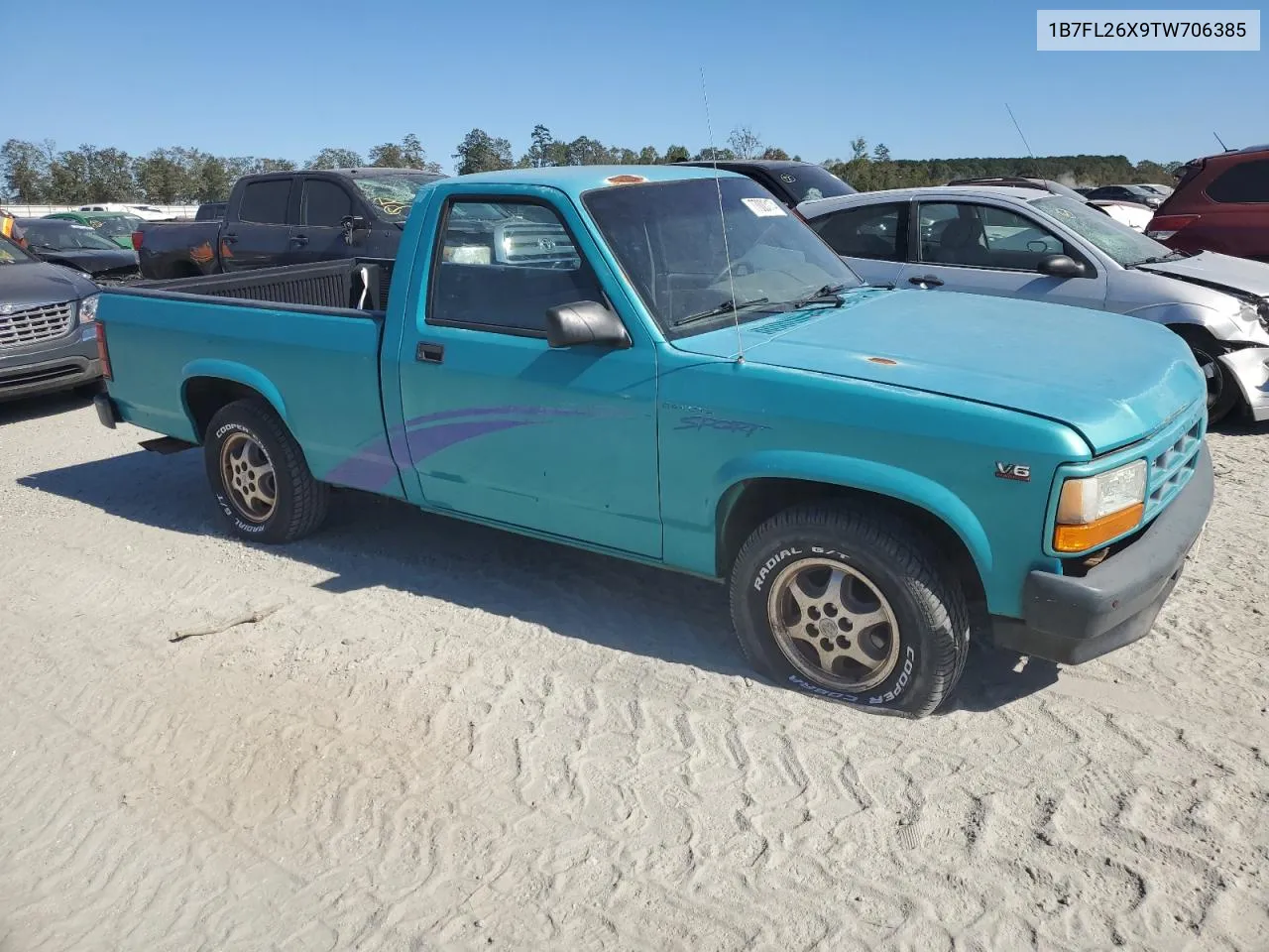 1996 Dodge Dakota VIN: 1B7FL26X9TW706385 Lot: 77003174