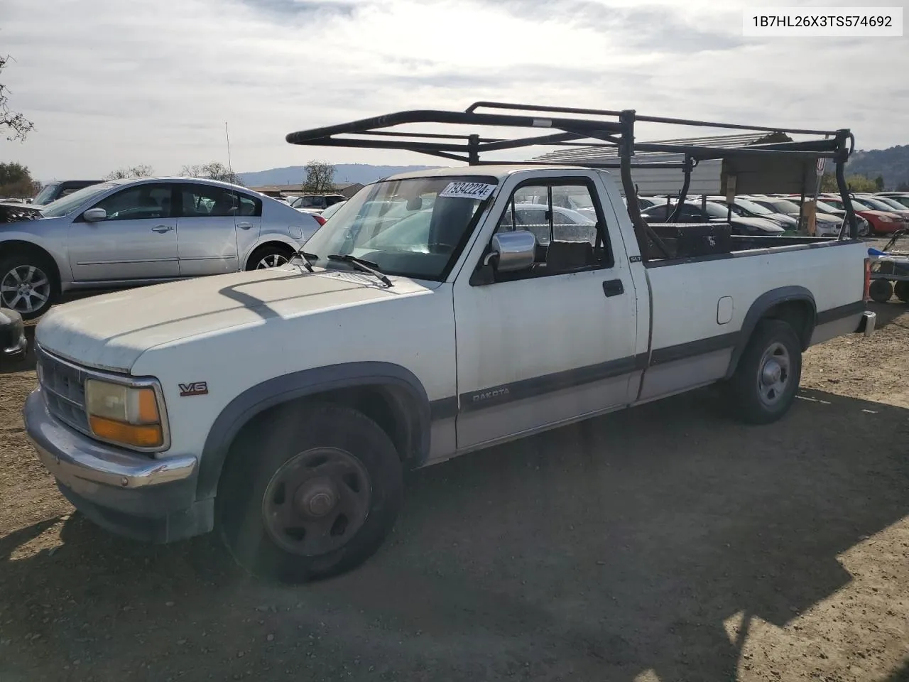 1996 Dodge Dakota VIN: 1B7HL26X3TS574692 Lot: 79342224