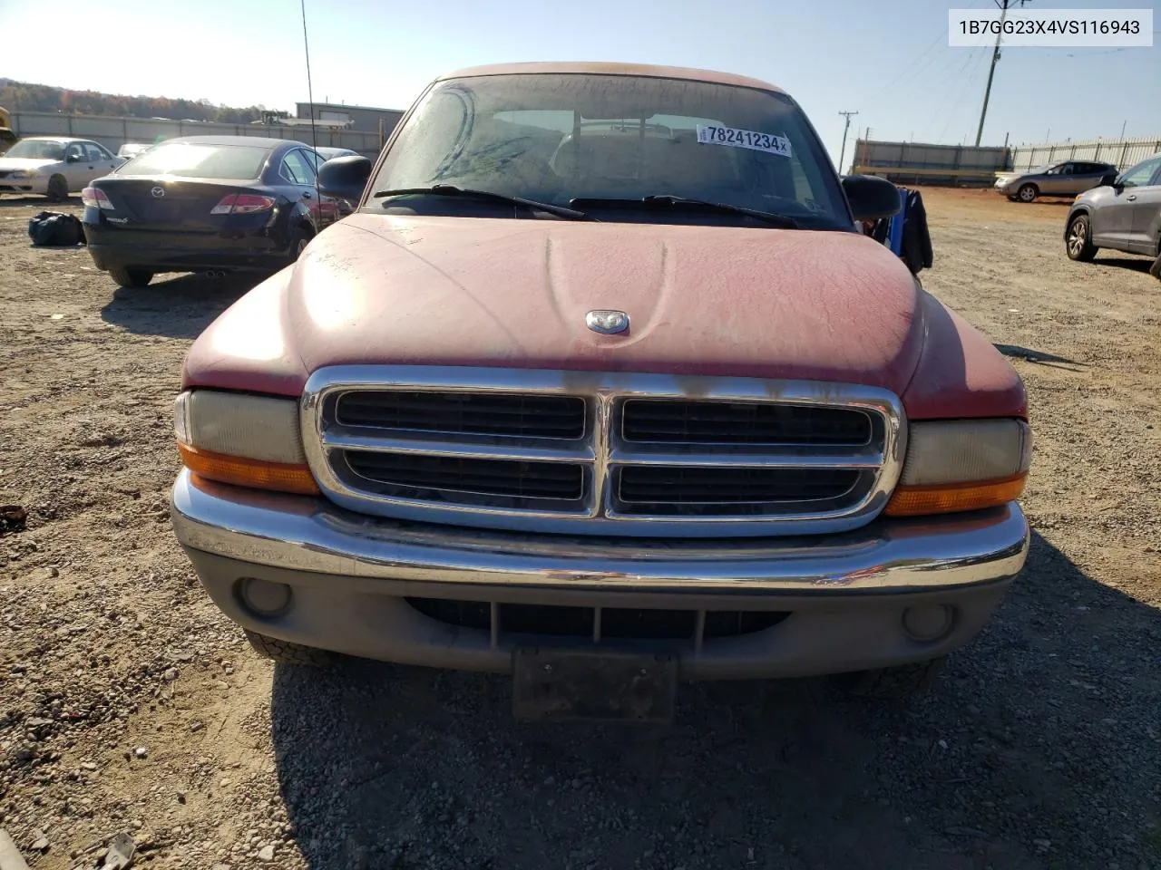 1997 Dodge Dakota VIN: 1B7GG23X4VS116943 Lot: 78241234