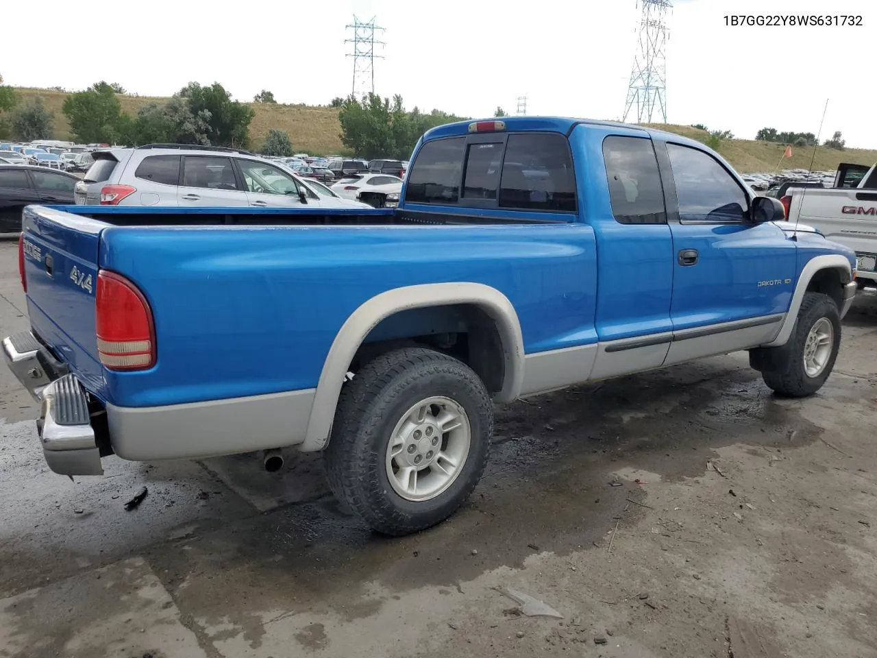 1998 Dodge Dakota VIN: 1B7GG22Y8WS631732 Lot: 63290584