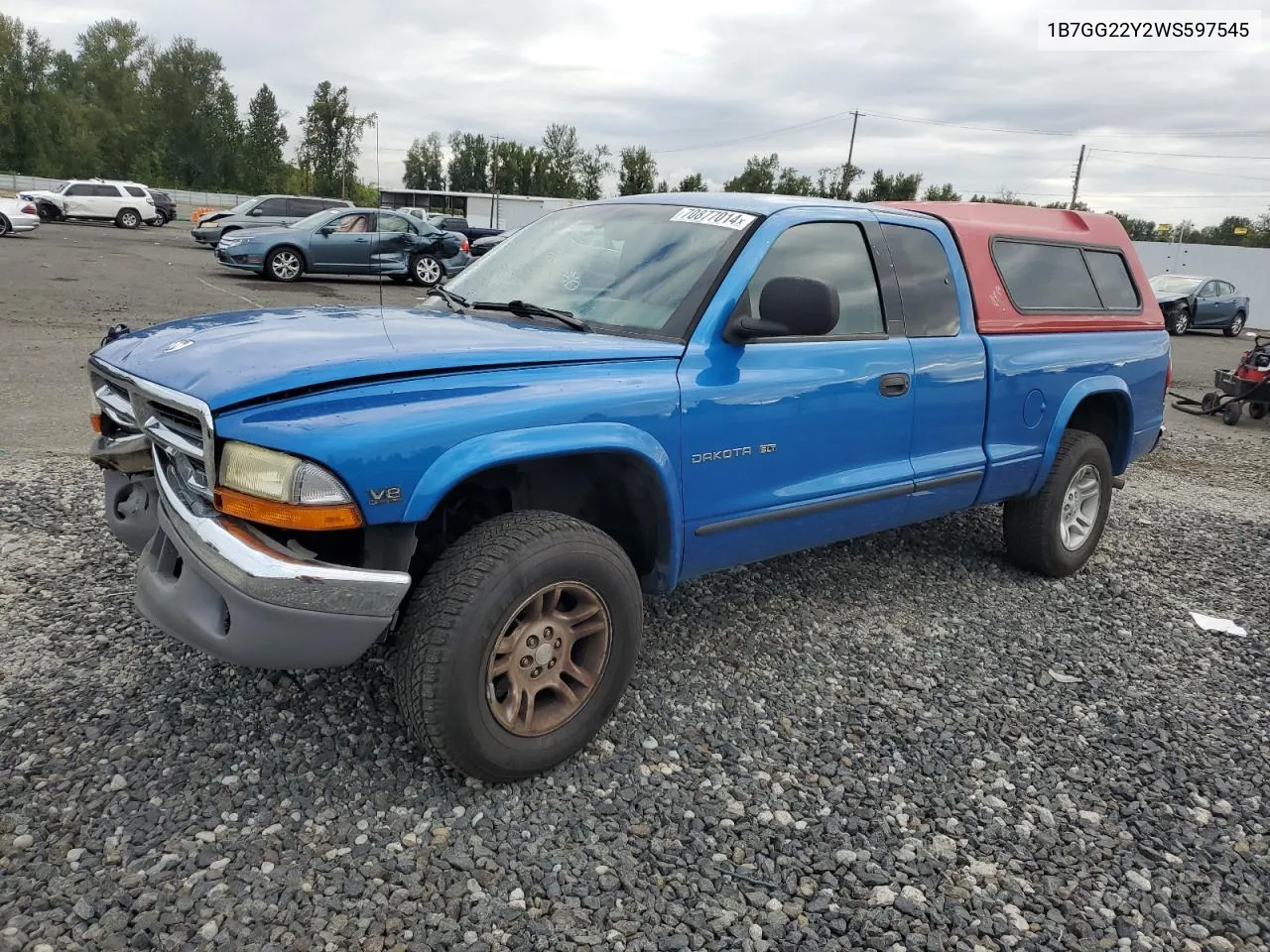 1998 Dodge Dakota VIN: 1B7GG22Y2WS597545 Lot: 70877014