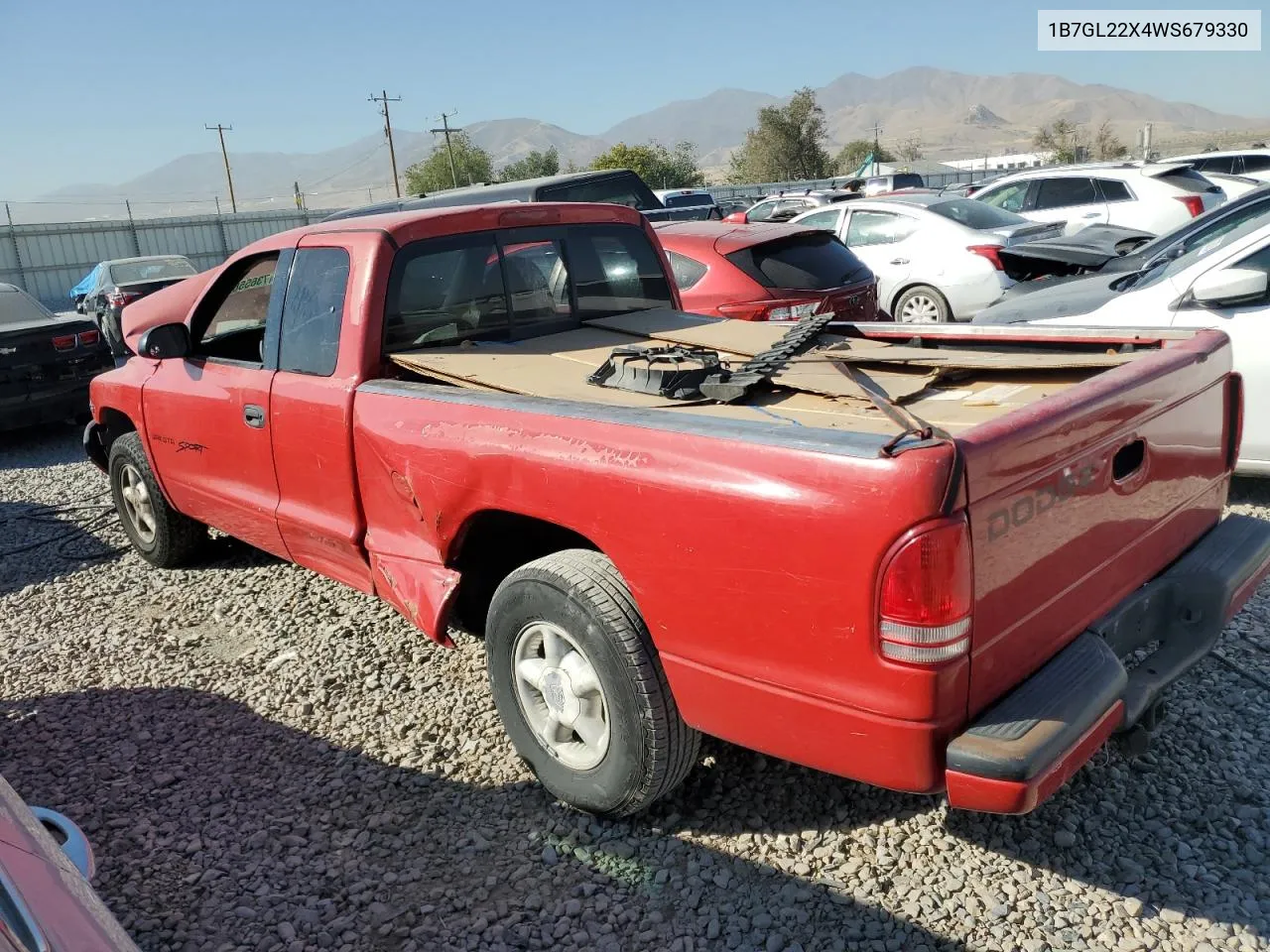 1998 Dodge Dakota VIN: 1B7GL22X4WS679330 Lot: 73655614