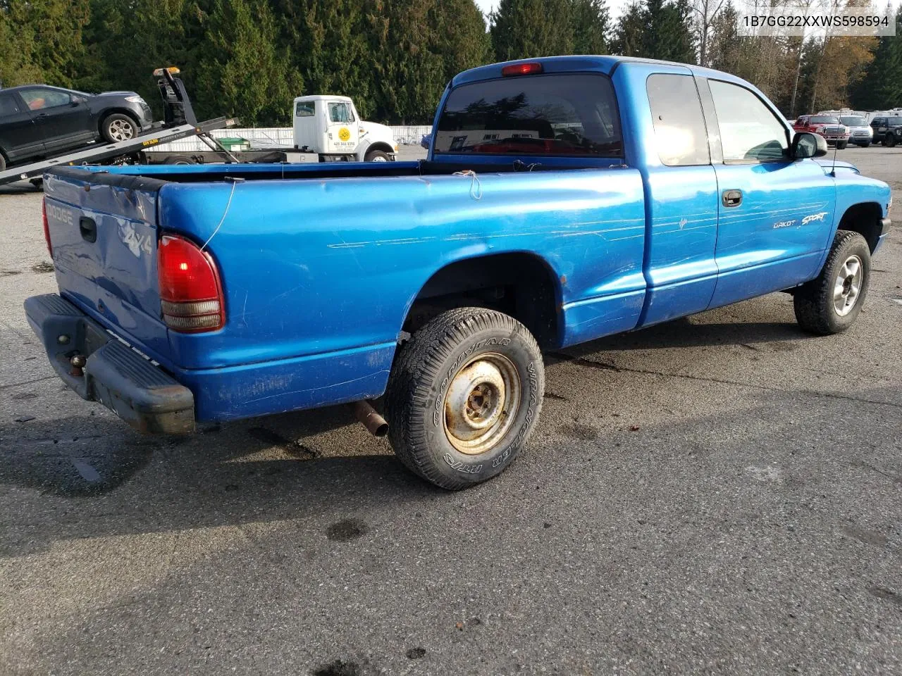 1998 Dodge Dakota VIN: 1B7GG22XXWS598594 Lot: 75330344