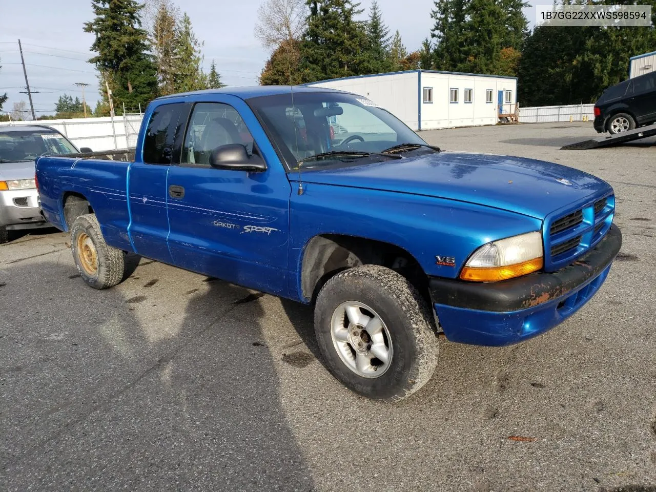 1998 Dodge Dakota VIN: 1B7GG22XXWS598594 Lot: 75330344