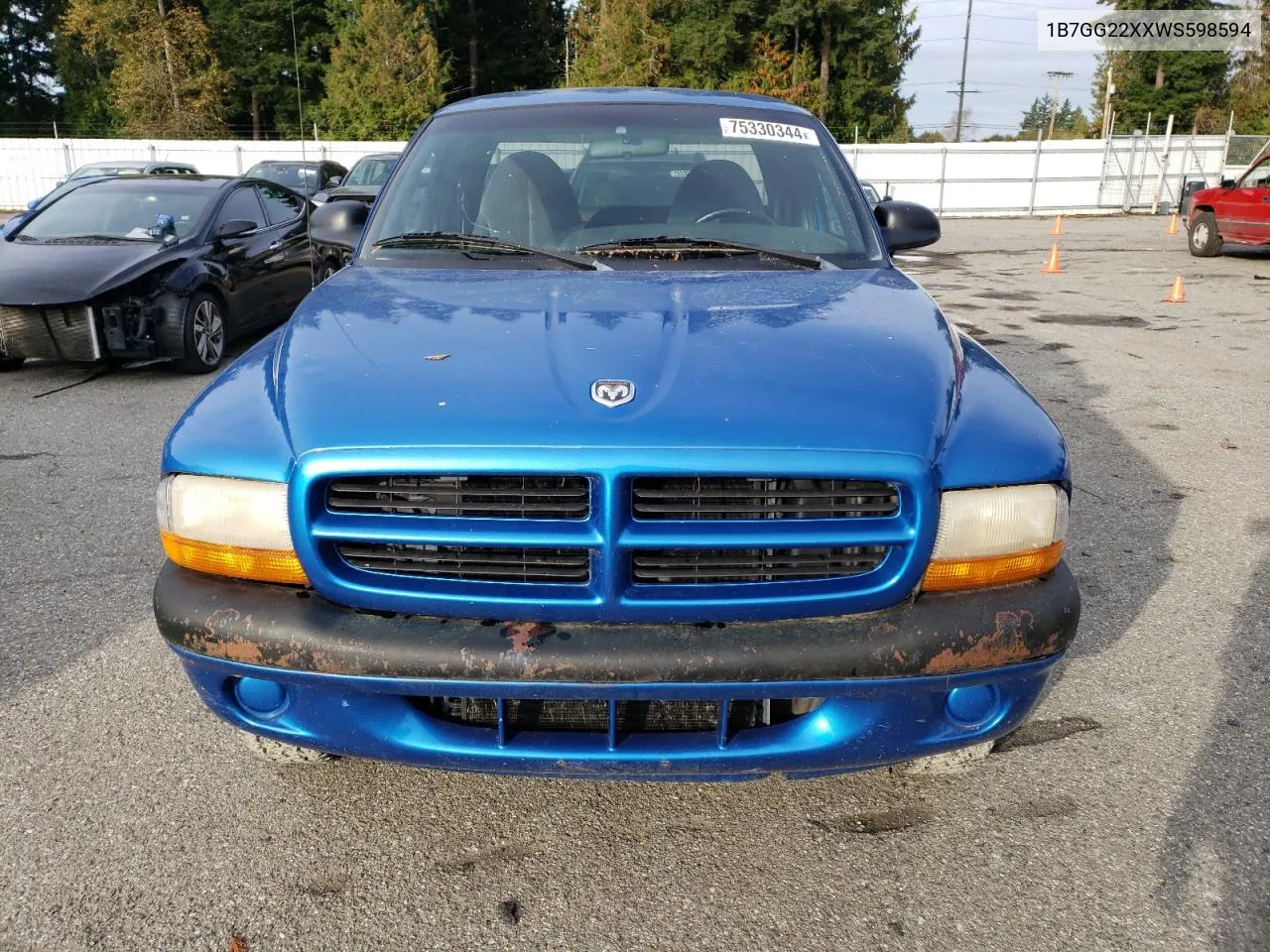 1998 Dodge Dakota VIN: 1B7GG22XXWS598594 Lot: 75330344