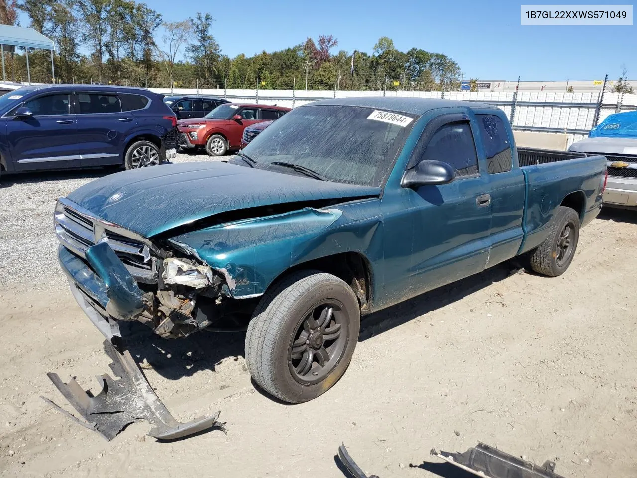 1B7GL22XXWS571049 1998 Dodge Dakota