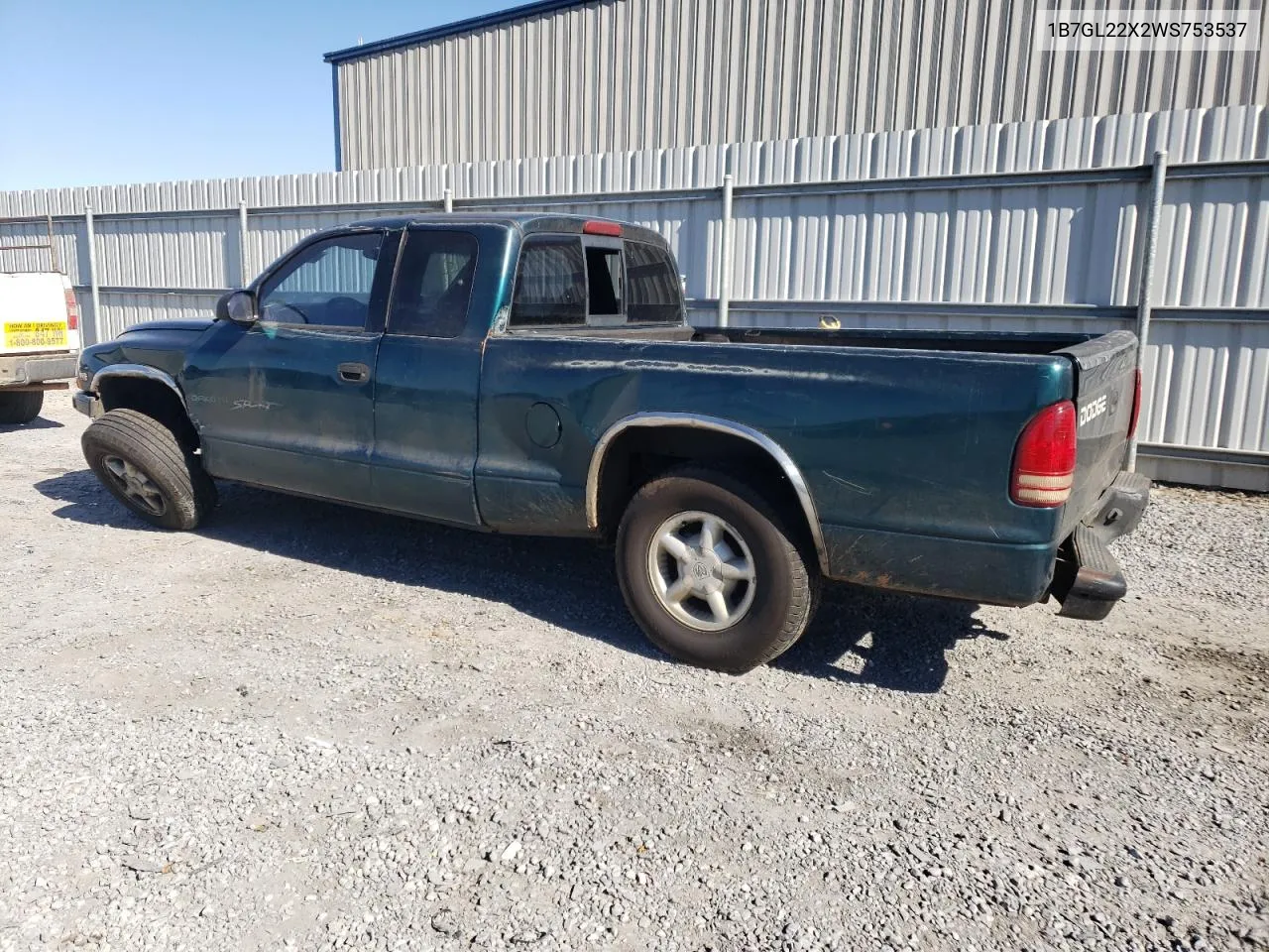 1998 Dodge Dakota VIN: 1B7GL22X2WS753537 Lot: 75964034