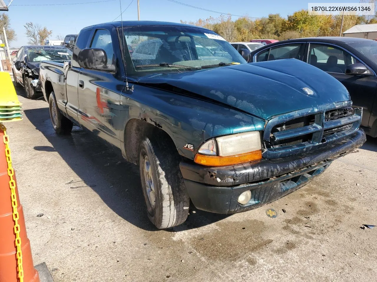 1998 Dodge Dakota VIN: 1B7GL22X6WS661346 Lot: 77401914