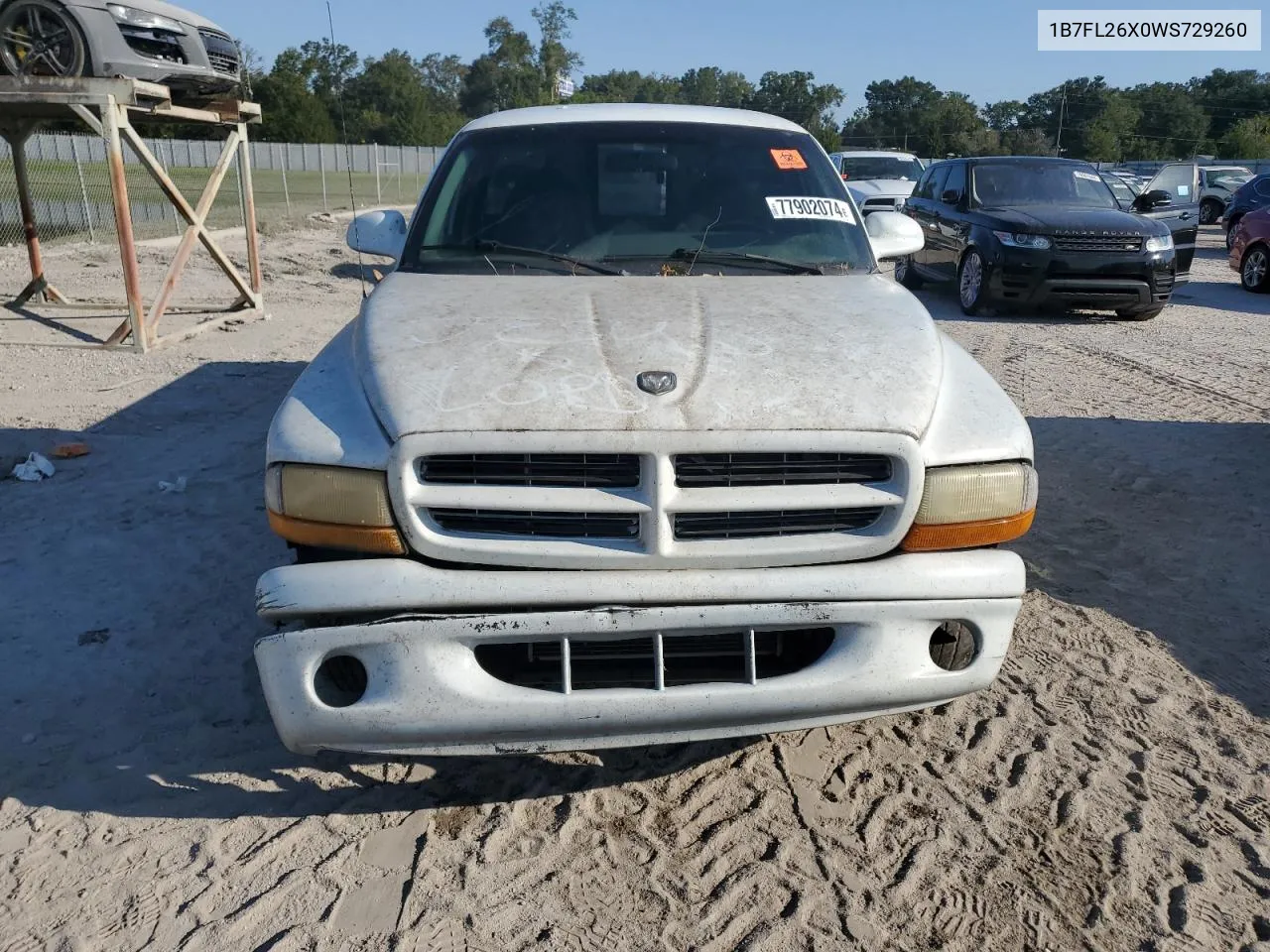 1998 Dodge Dakota VIN: 1B7FL26X0WS729260 Lot: 77902074