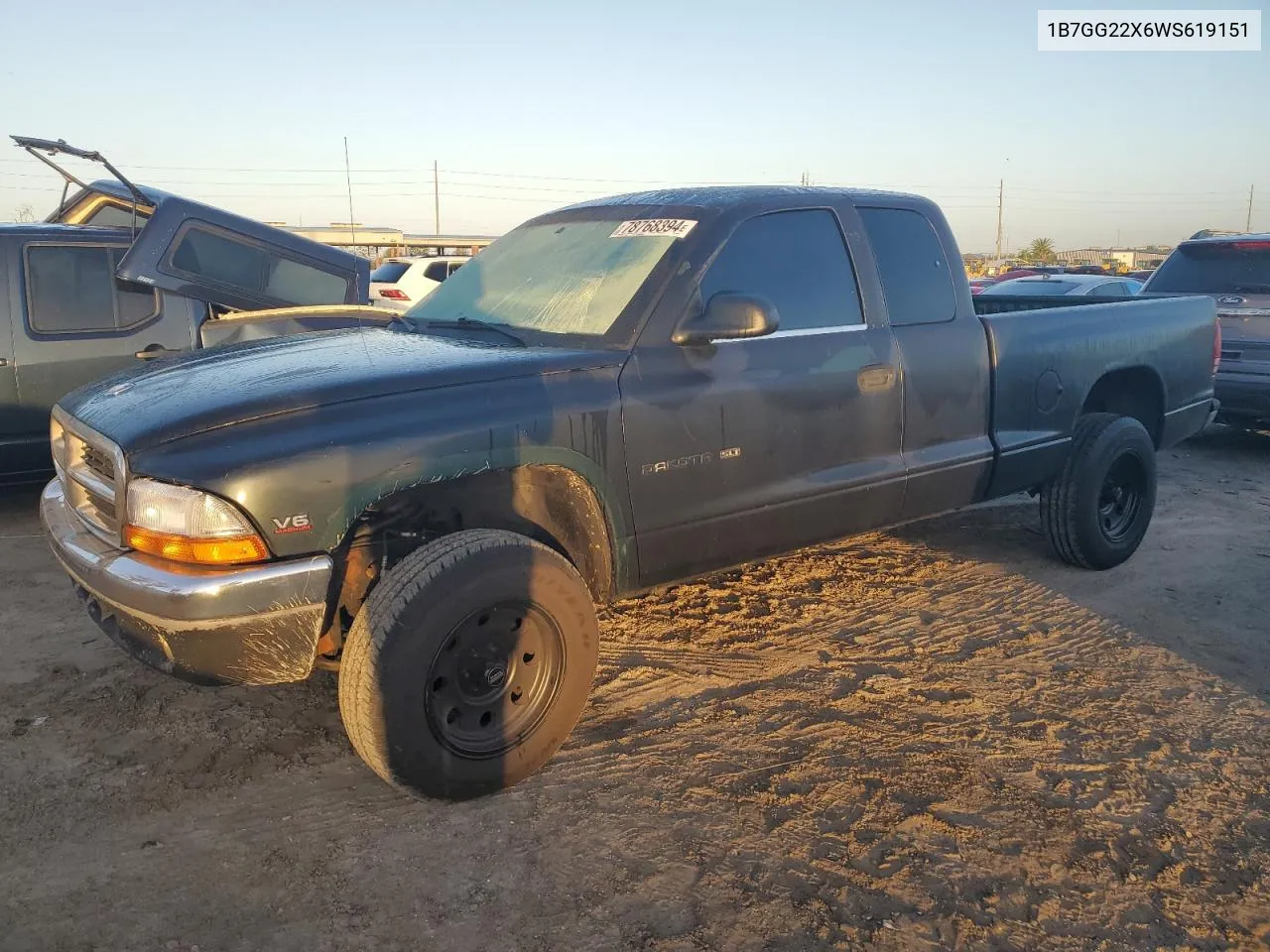 1B7GG22X6WS619151 1998 Dodge Dakota