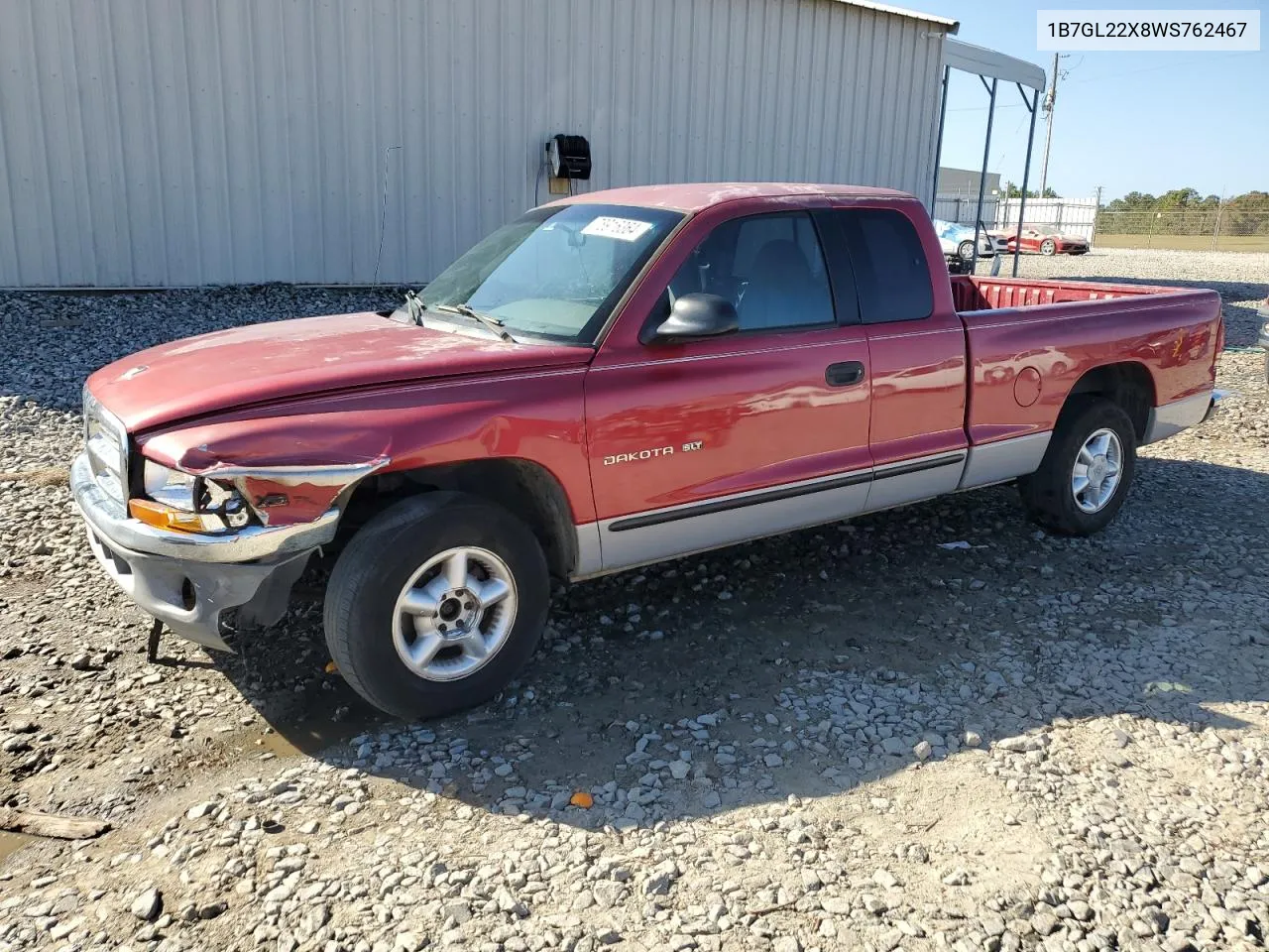 1998 Dodge Dakota VIN: 1B7GL22X8WS762467 Lot: 78916364