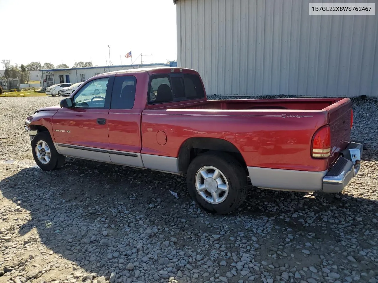 1998 Dodge Dakota VIN: 1B7GL22X8WS762467 Lot: 78916364