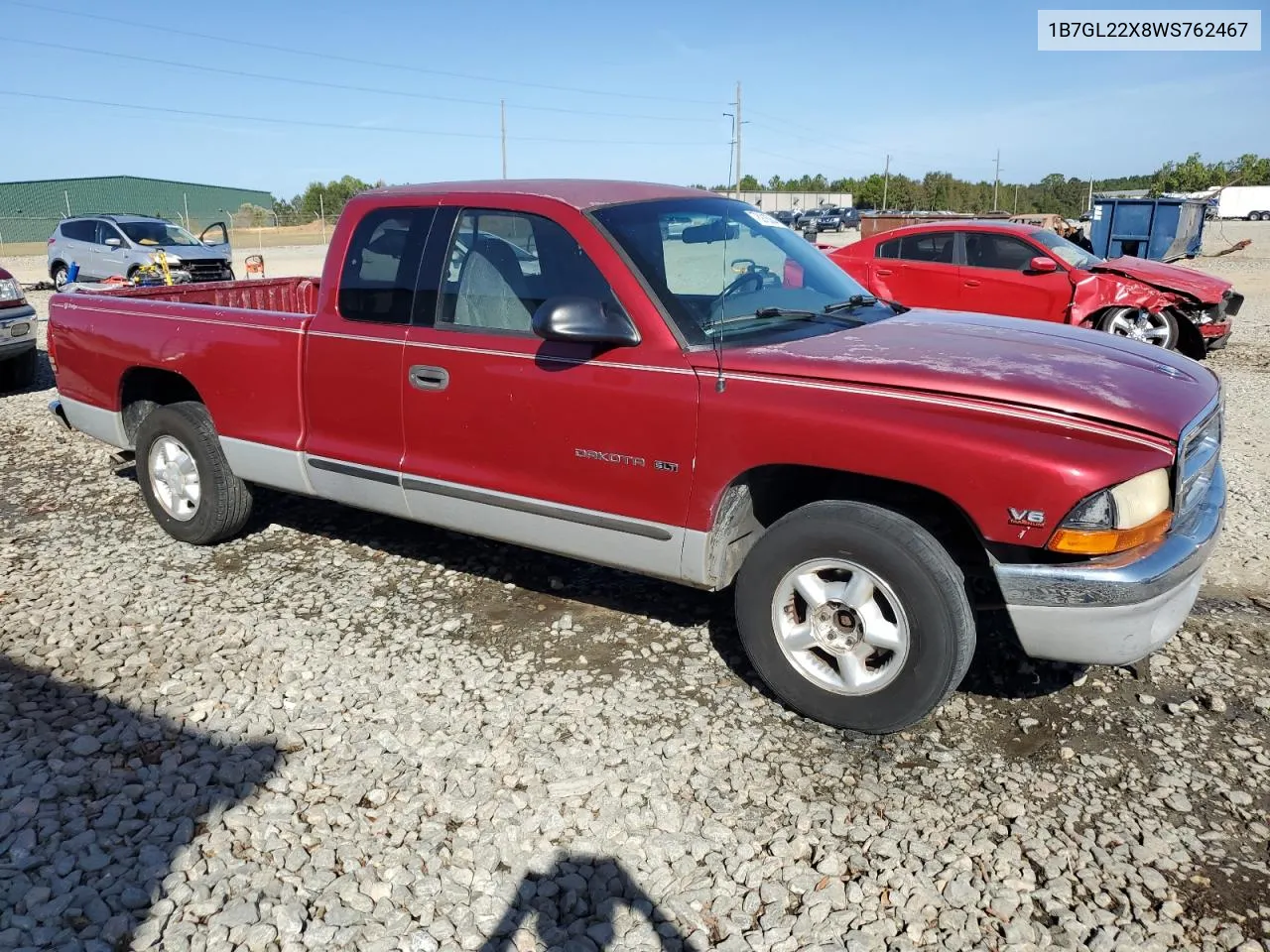 1998 Dodge Dakota VIN: 1B7GL22X8WS762467 Lot: 78916364