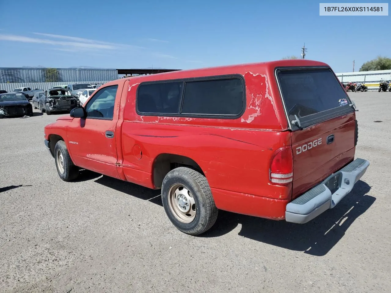 1999 Dodge Dakota VIN: 1B7FL26X0XS114581 Lot: 54607174