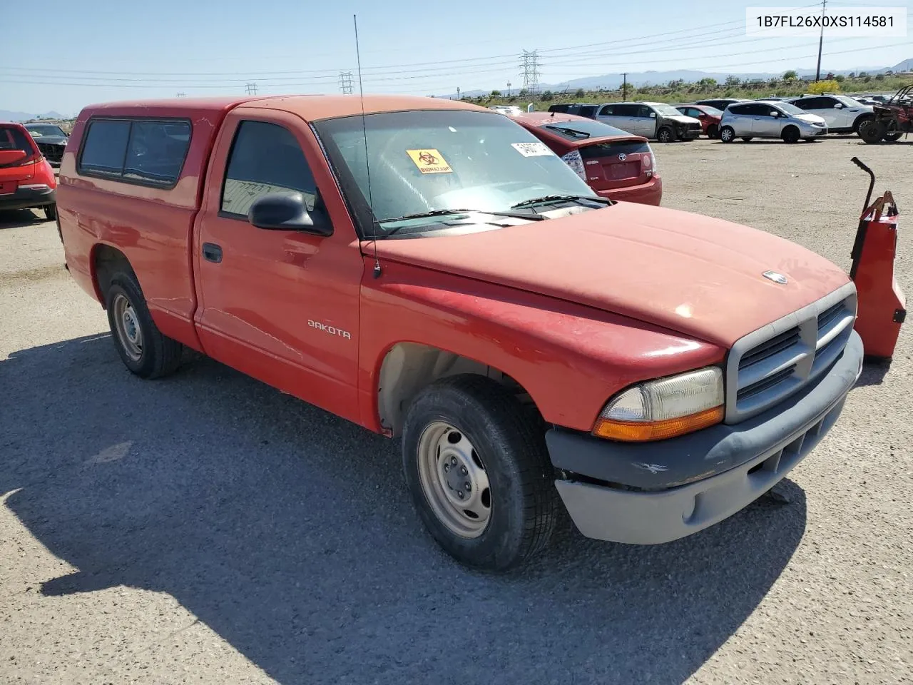 1999 Dodge Dakota VIN: 1B7FL26X0XS114581 Lot: 54607174