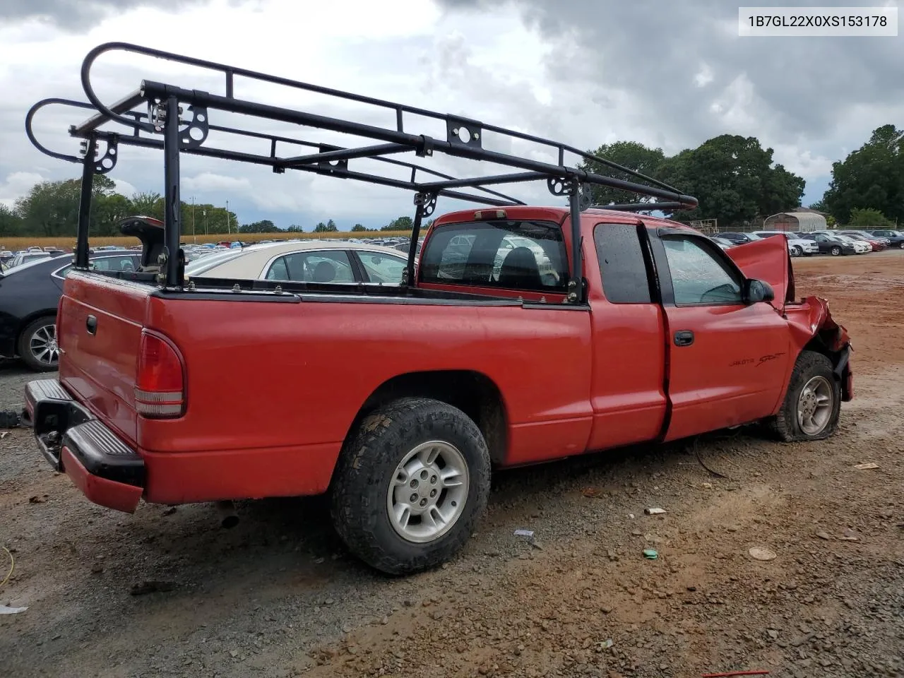 1999 Dodge Dakota VIN: 1B7GL22X0XS153178 Lot: 64448544