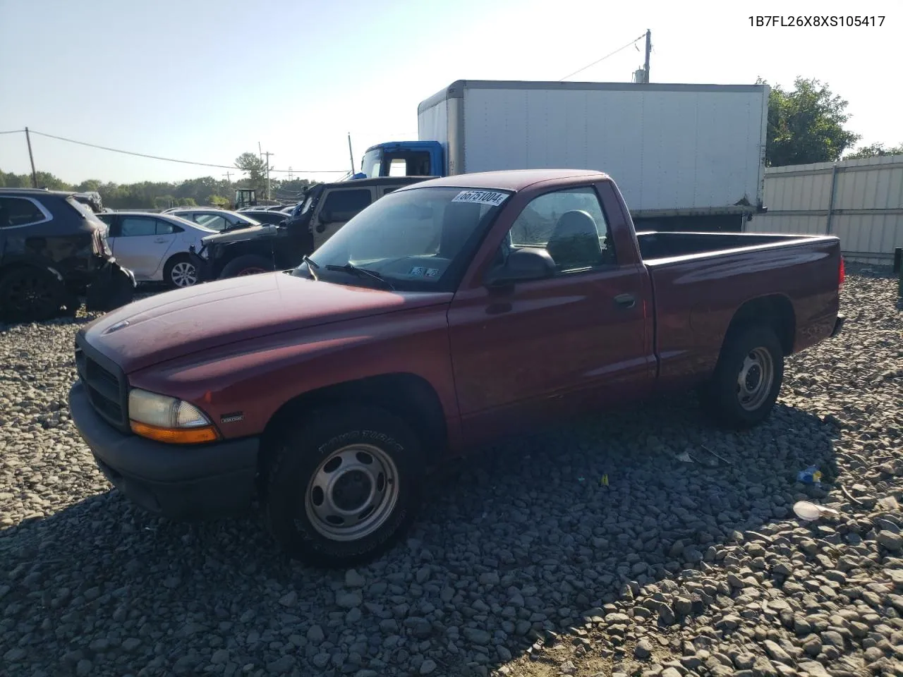 1999 Dodge Dakota VIN: 1B7FL26X8XS105417 Lot: 66751004