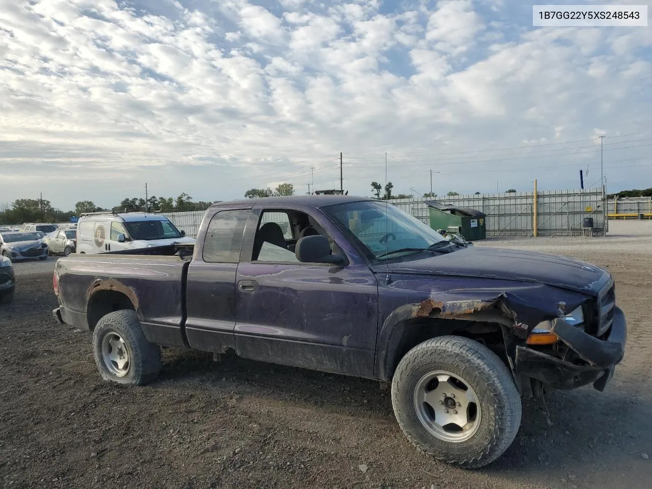 1999 Dodge Dakota VIN: 1B7GG22Y5XS248543 Lot: 72221944