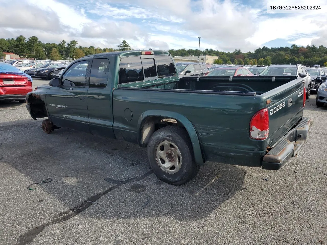 1999 Dodge Dakota VIN: 1B7GG22Y5XS202324 Lot: 73541484