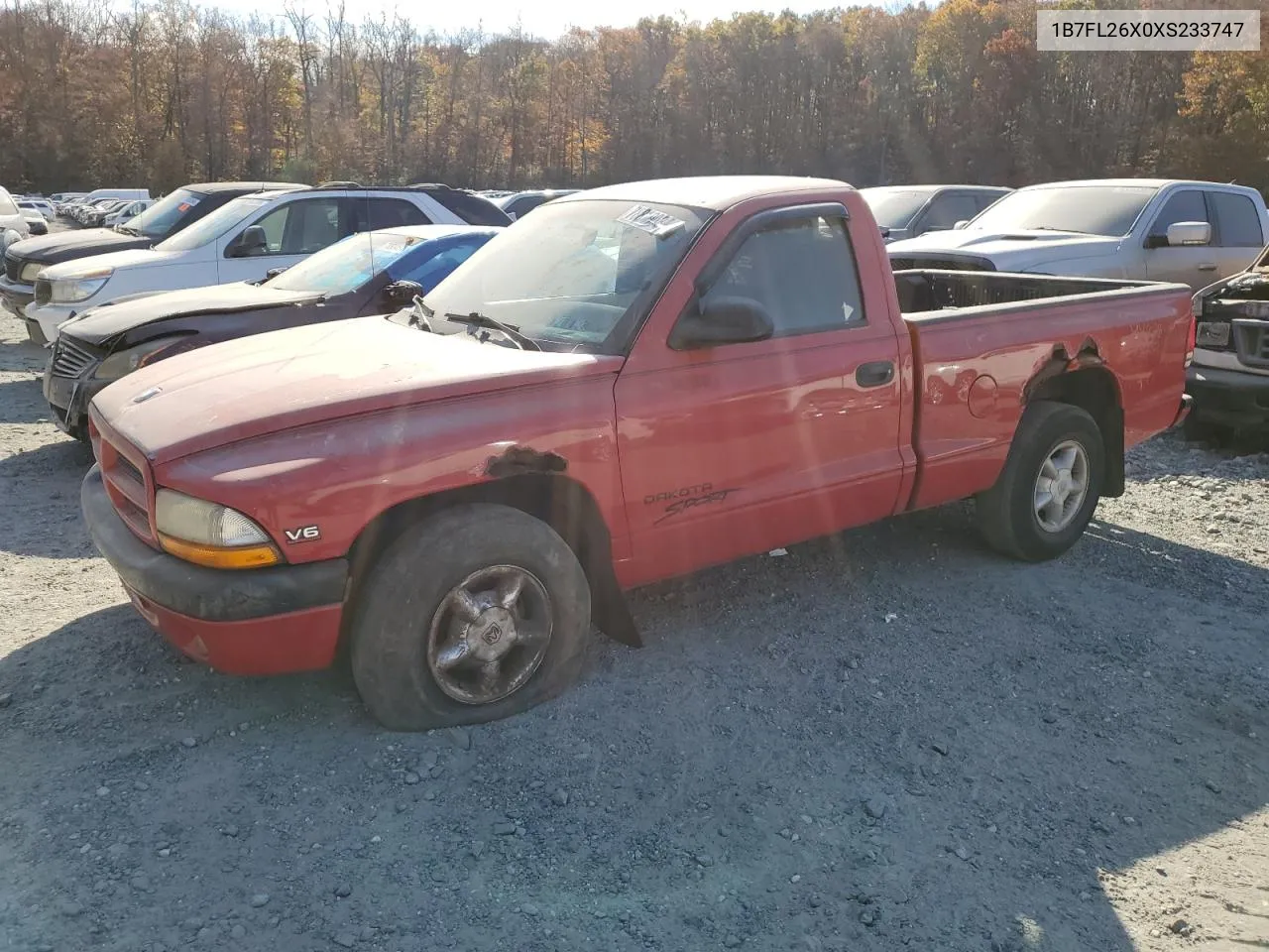 1999 Dodge Dakota VIN: 1B7FL26X0XS233747 Lot: 78819034