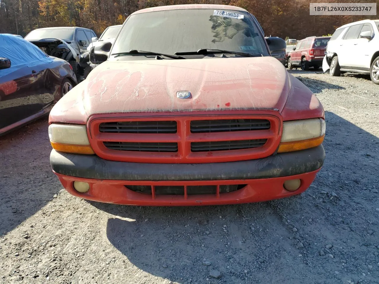 1999 Dodge Dakota VIN: 1B7FL26X0XS233747 Lot: 78819034