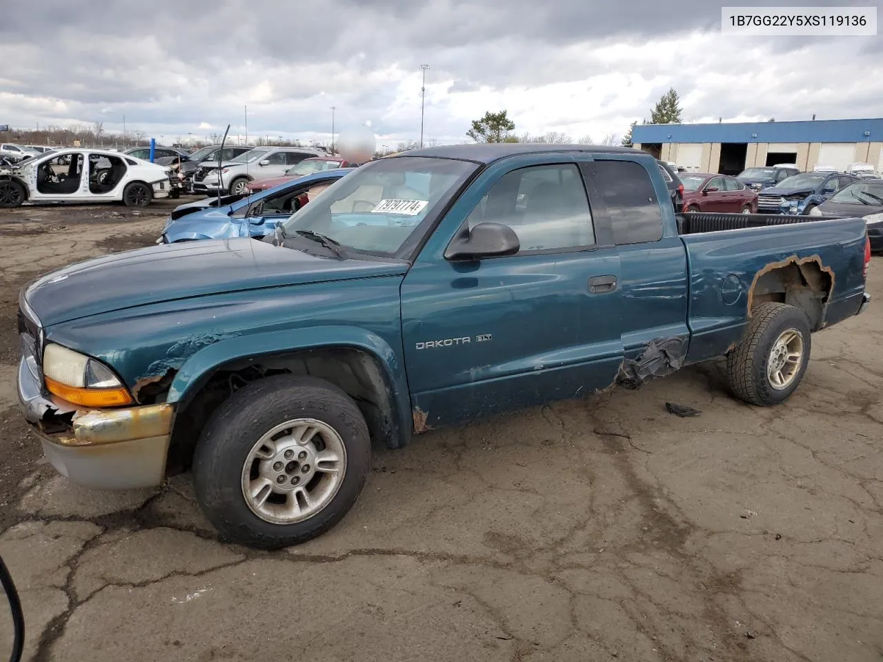 1999 Dodge Dakota VIN: 1B7GG22Y5XS119136 Lot: 79797774