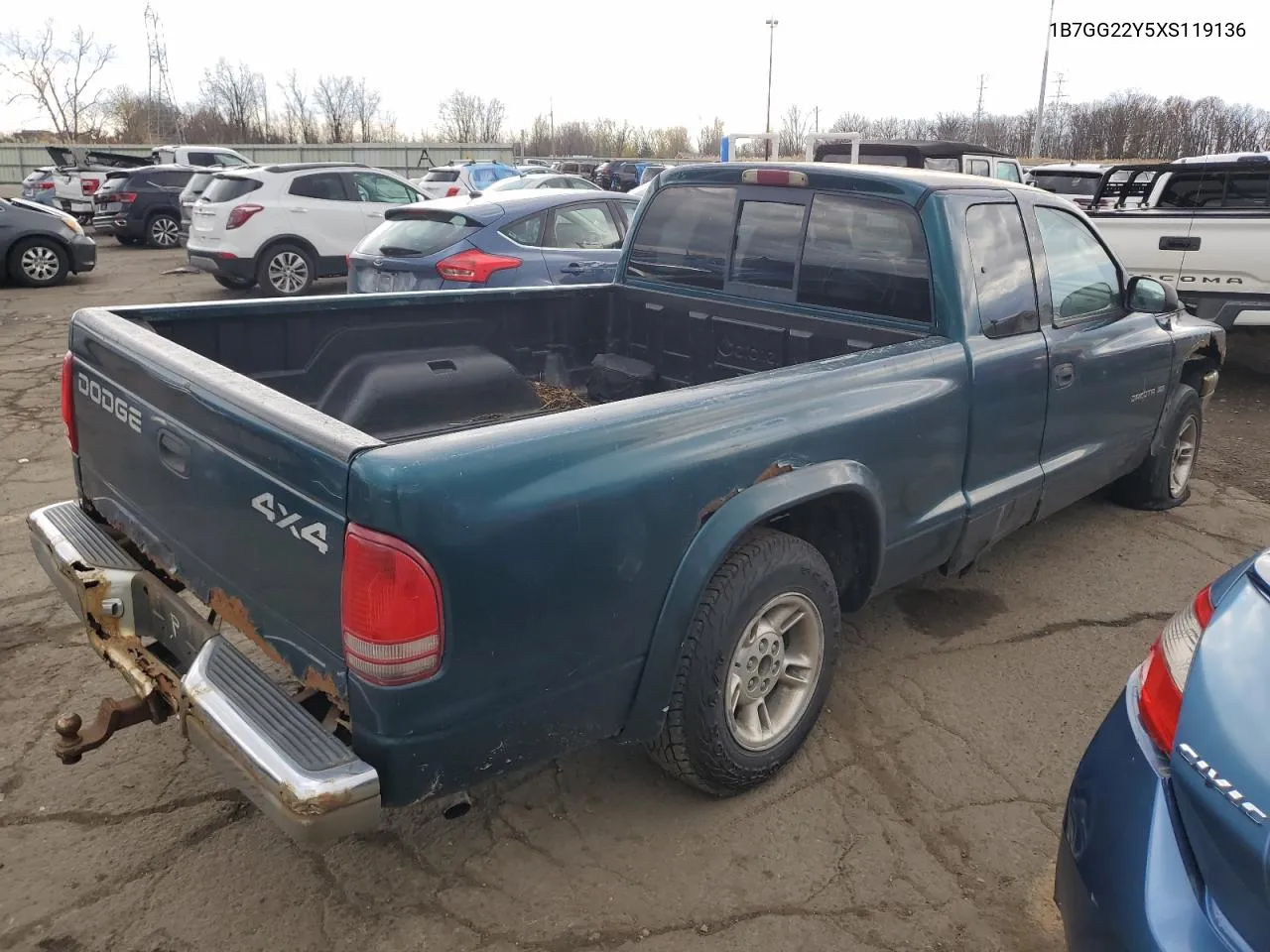 1999 Dodge Dakota VIN: 1B7GG22Y5XS119136 Lot: 79797774