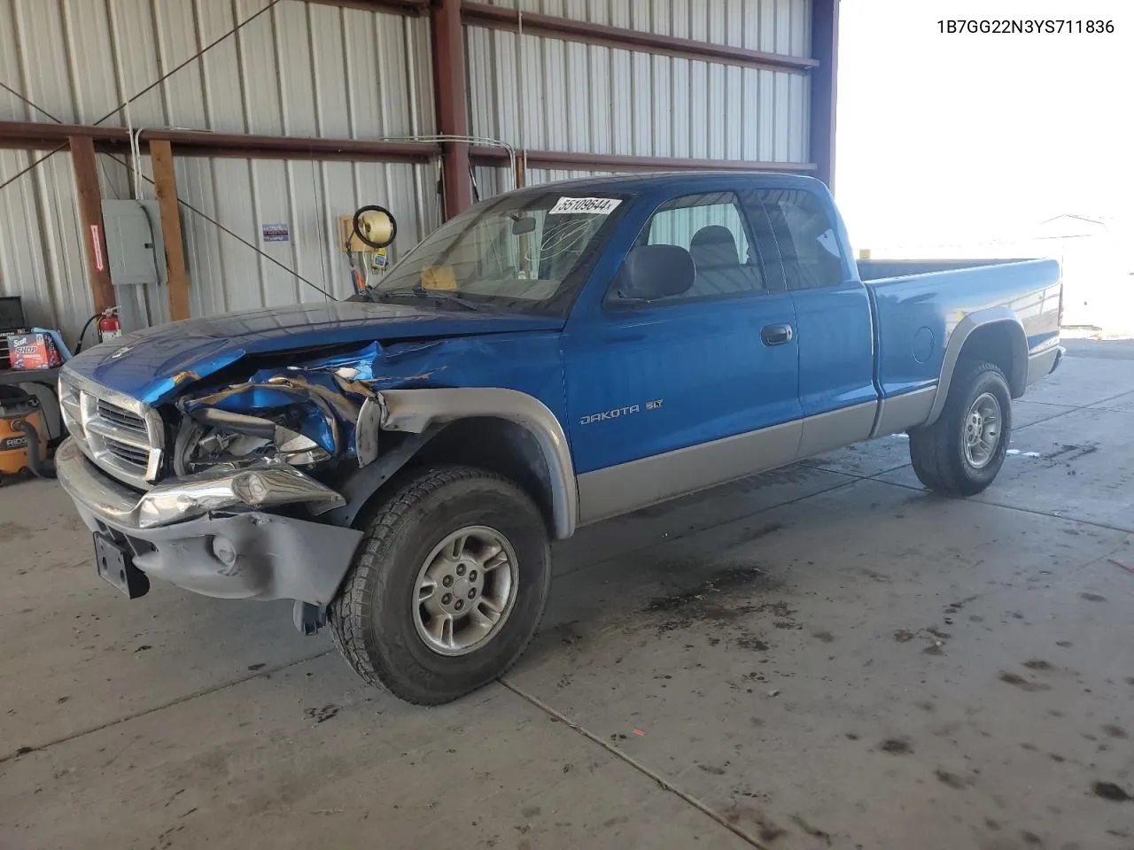 2000 Dodge Dakota VIN: 1B7GG22N3YS711836 Lot: 55109644