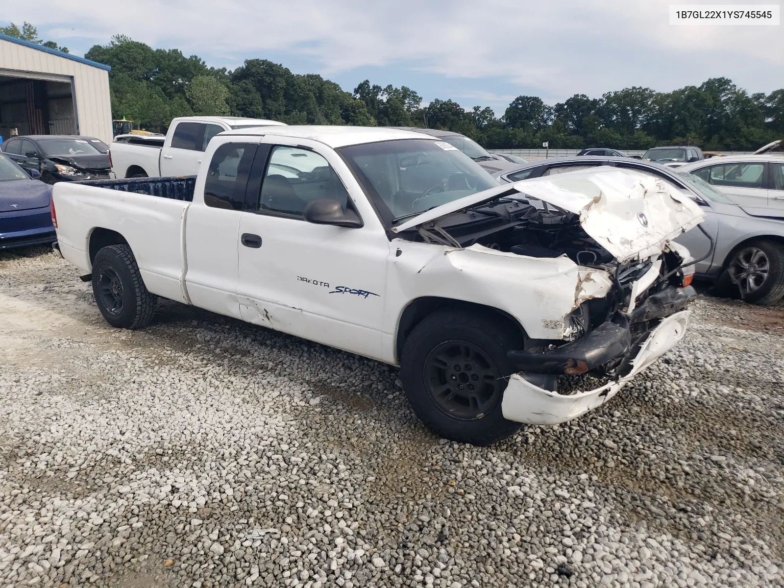 2000 Dodge Dakota VIN: 1B7GL22X1YS745545 Lot: 65662344