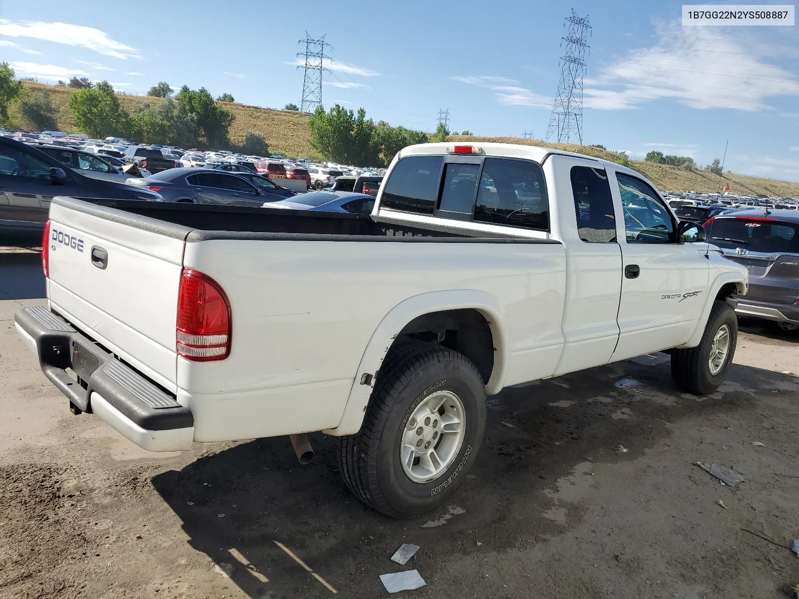 2000 Dodge Dakota VIN: 1B7GG22N2YS508887 Lot: 66335944