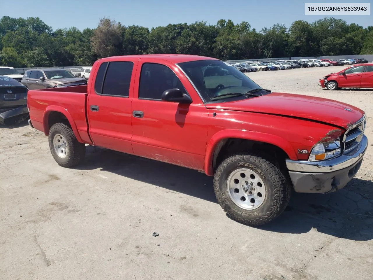 2000 Dodge Dakota Quad VIN: 1B7GG2AN6YS633943 Lot: 67828084