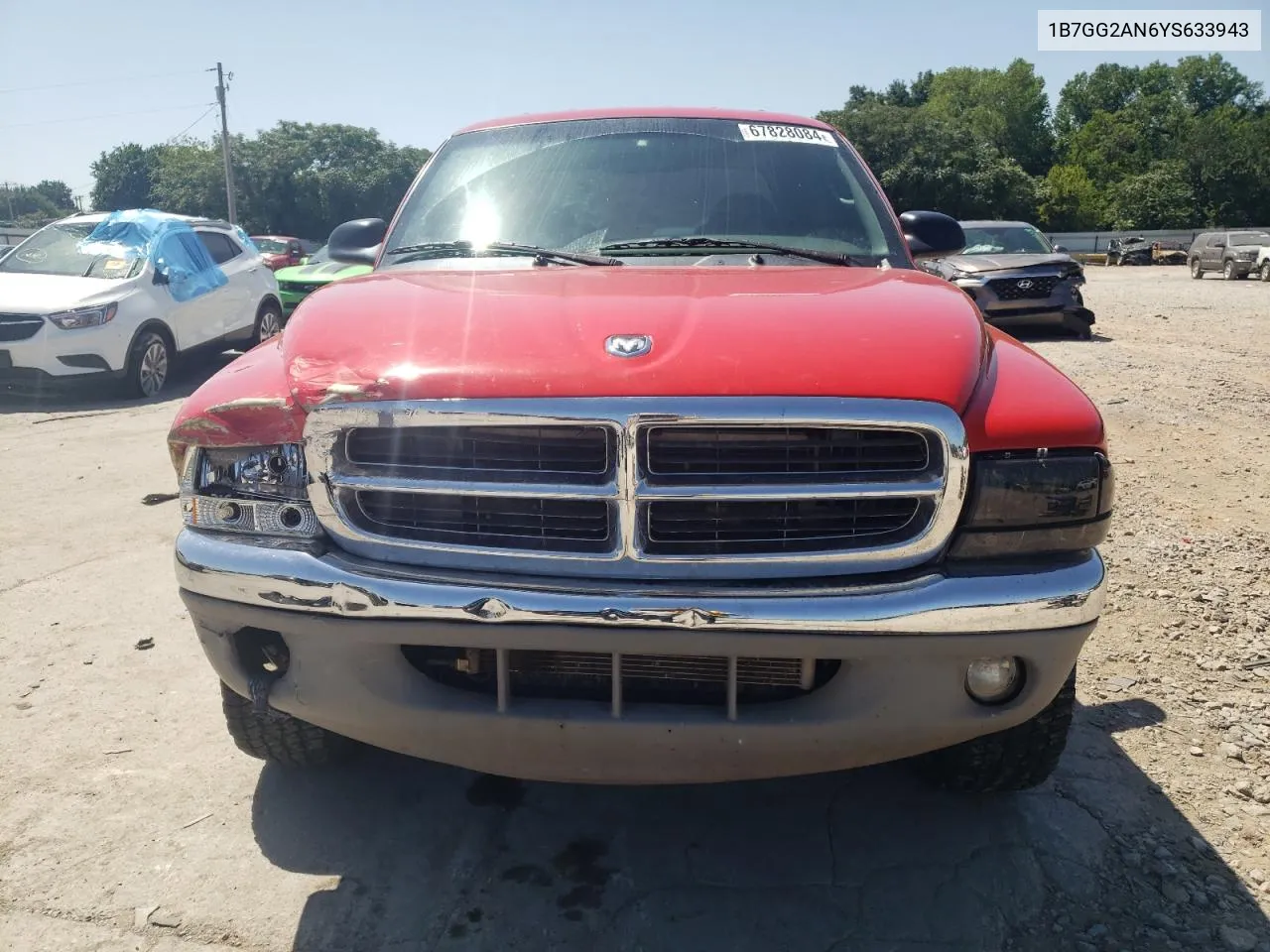 2000 Dodge Dakota Quad VIN: 1B7GG2AN6YS633943 Lot: 67828084