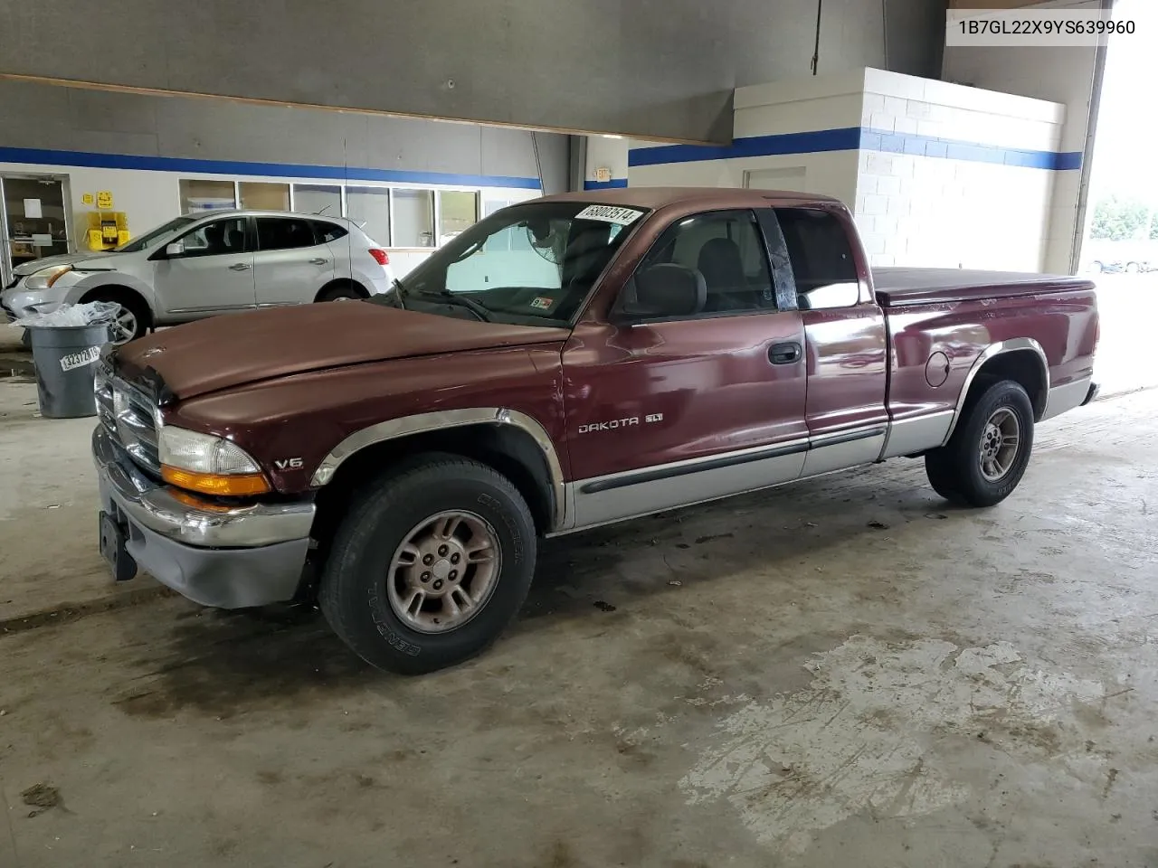 2000 Dodge Dakota VIN: 1B7GL22X9YS639960 Lot: 68003514