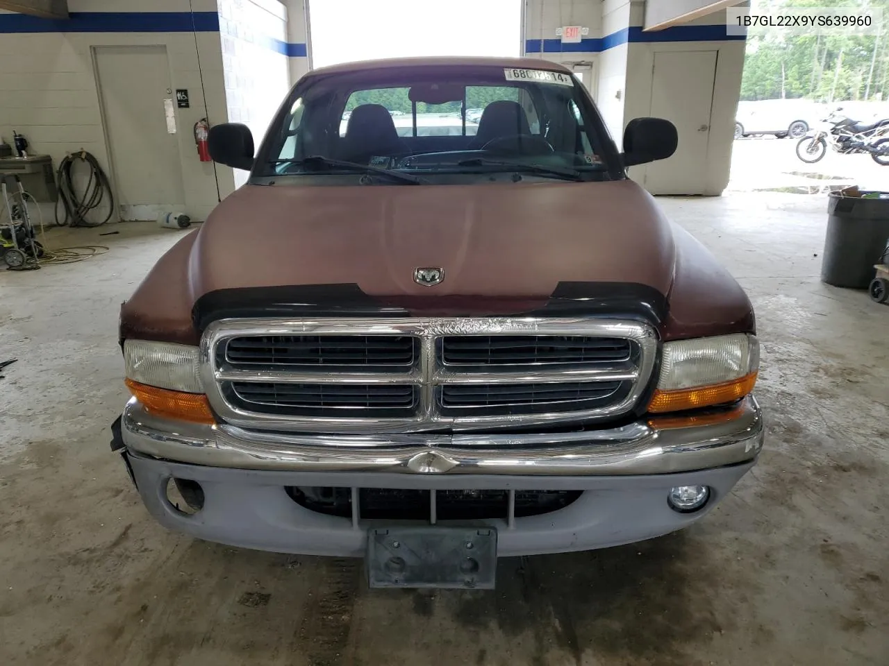 2000 Dodge Dakota VIN: 1B7GL22X9YS639960 Lot: 68003514