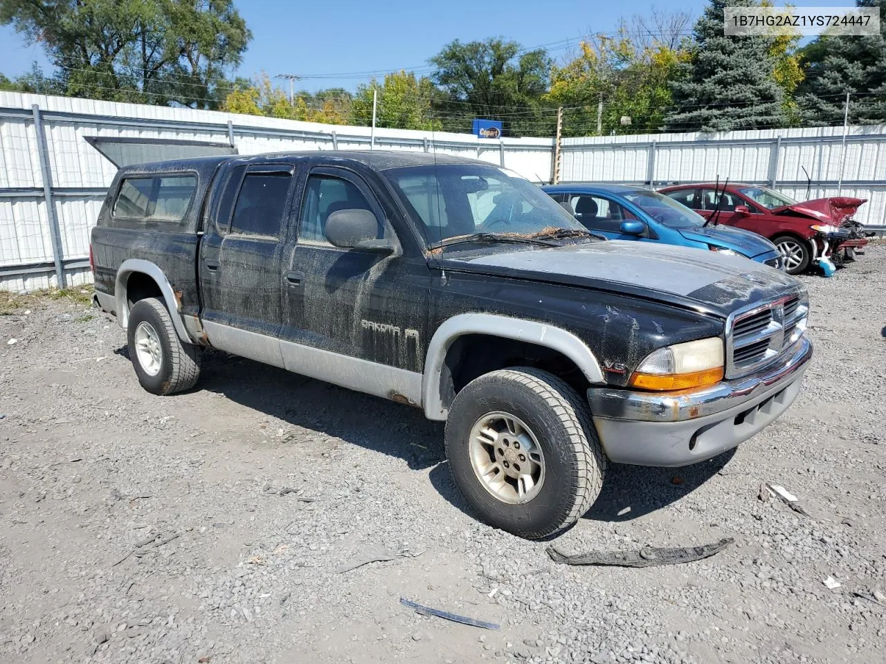 2000 Dodge Dakota Quad VIN: 1B7HG2AZ1YS724447 Lot: 71771714