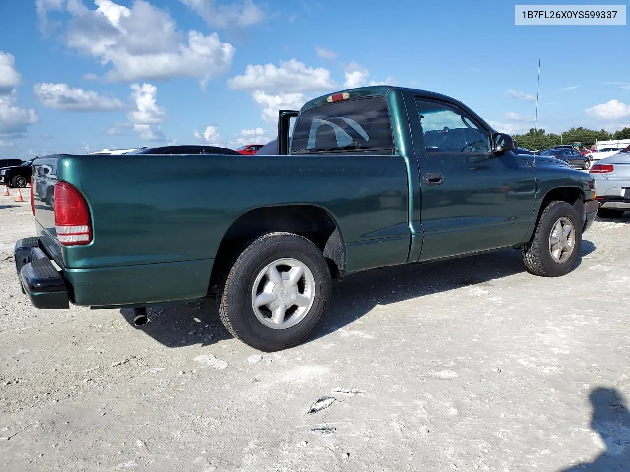 2000 Dodge Dakota VIN: 1B7FL26X0YS599337 Lot: 73826624