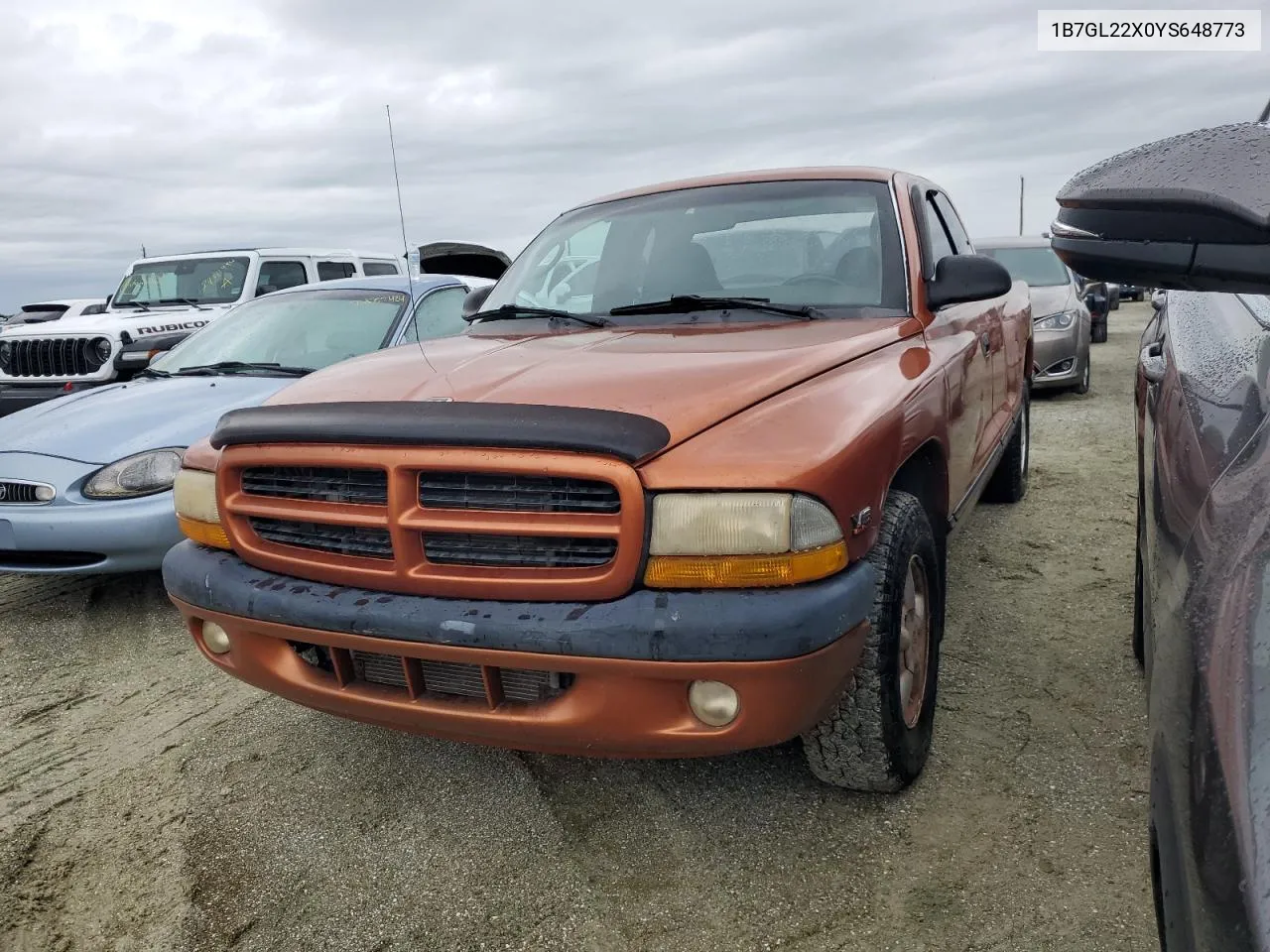 2000 Dodge Dakota VIN: 1B7GL22X0YS648773 Lot: 73998694