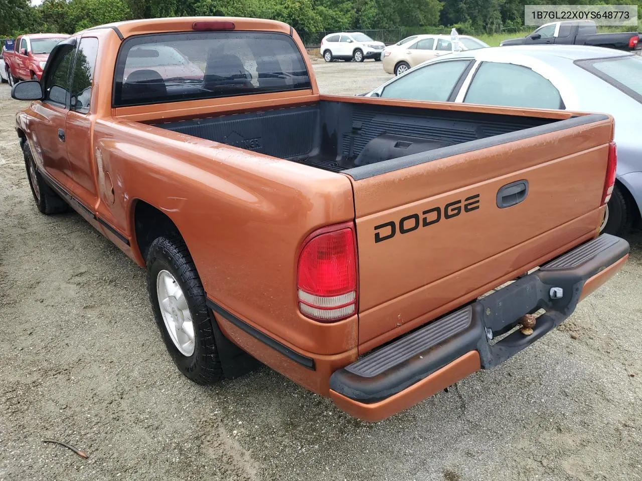 2000 Dodge Dakota VIN: 1B7GL22X0YS648773 Lot: 73998694