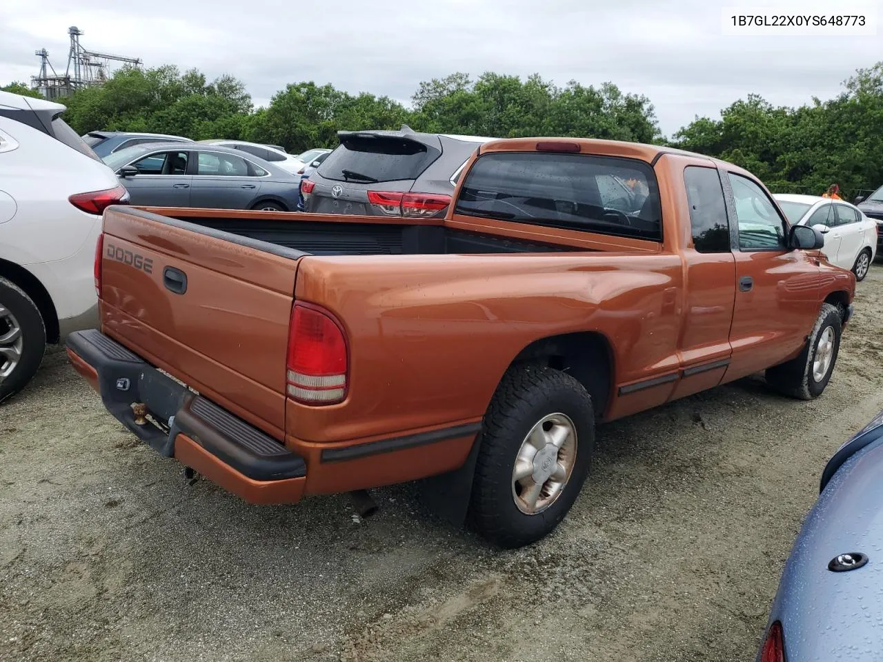 2000 Dodge Dakota VIN: 1B7GL22X0YS648773 Lot: 73998694