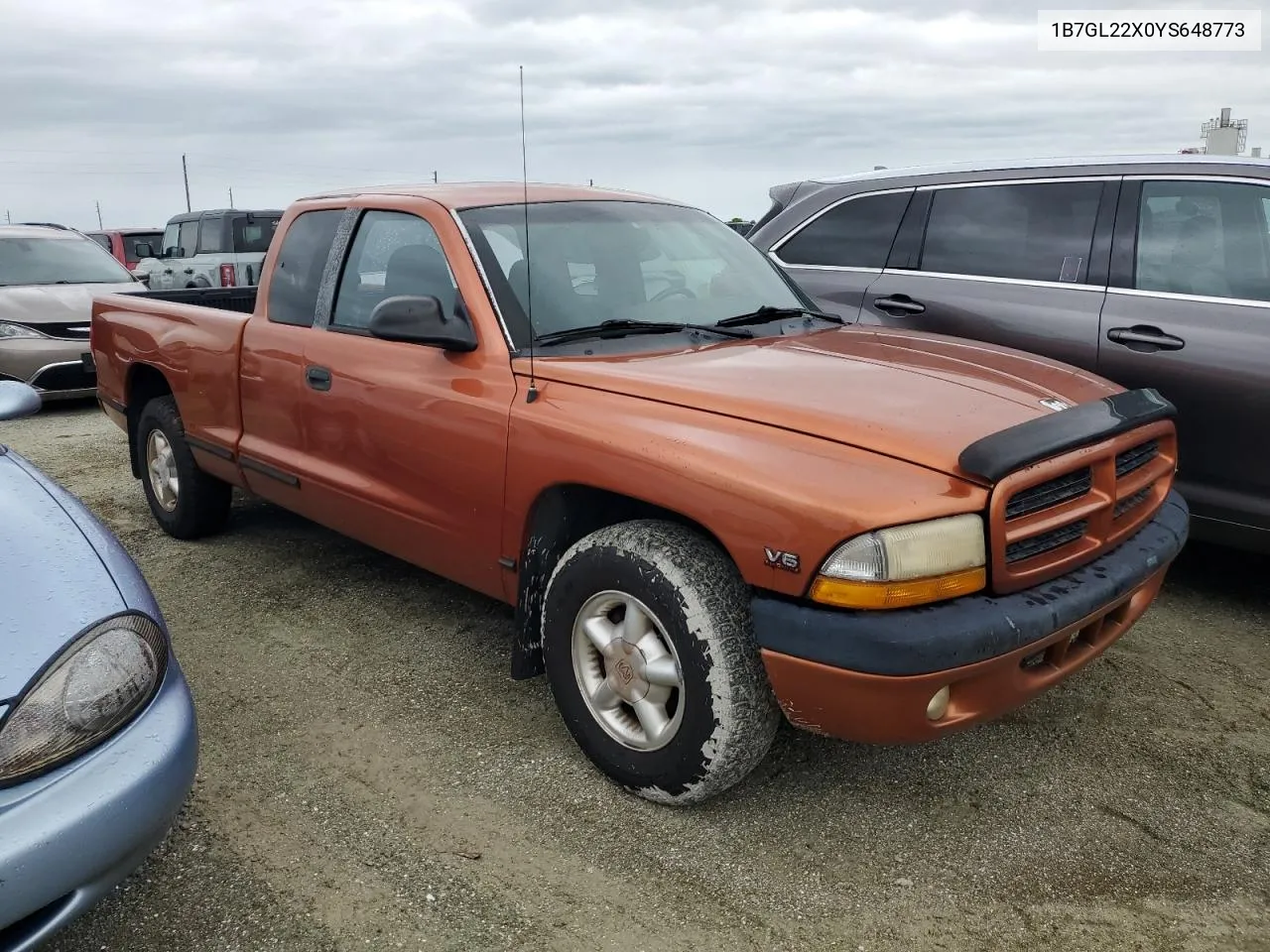 2000 Dodge Dakota VIN: 1B7GL22X0YS648773 Lot: 73998694