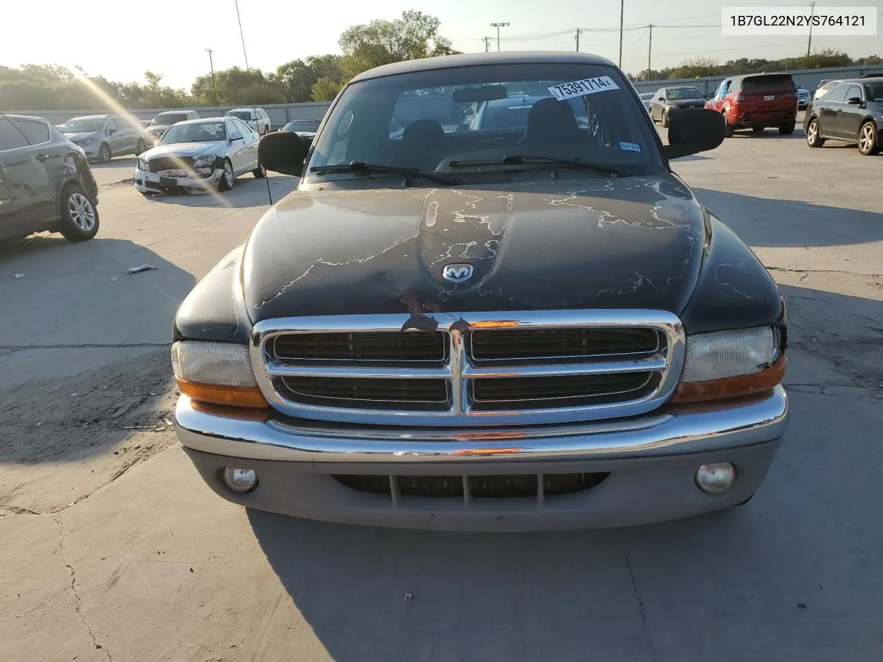 2000 Dodge Dakota VIN: 1B7GL22N2YS764121 Lot: 75391714