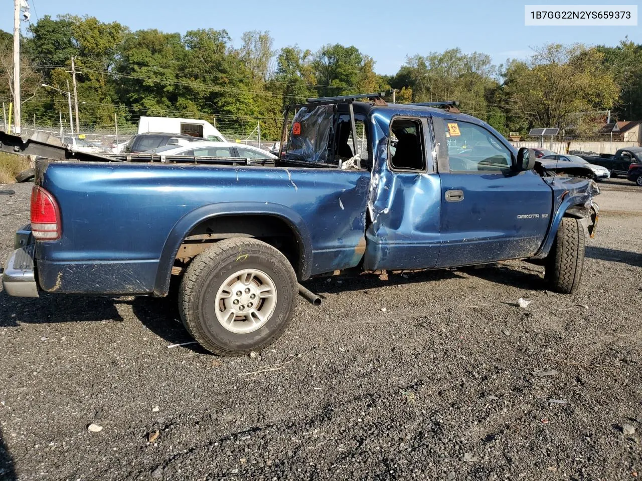 2000 Dodge Dakota VIN: 1B7GG22N2YS659373 Lot: 75728094