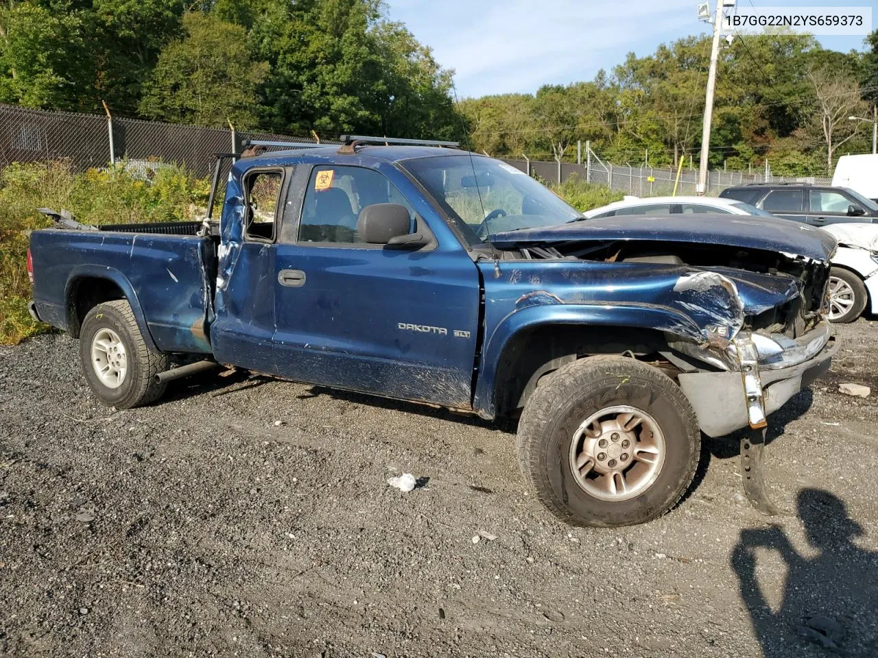 2000 Dodge Dakota VIN: 1B7GG22N2YS659373 Lot: 75728094