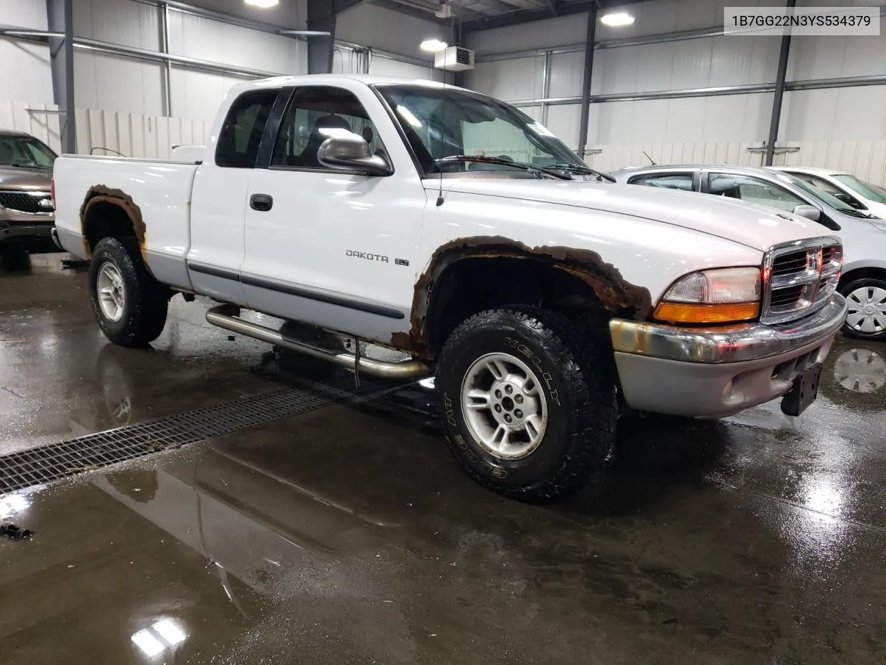 2000 Dodge Dakota VIN: 1B7GG22N3YS534379 Lot: 75881584