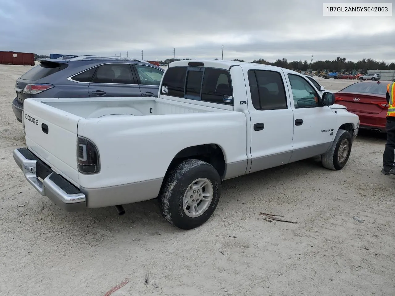 2000 Dodge Dakota Quad VIN: 1B7GL2AN5YS642063 Lot: 76665334