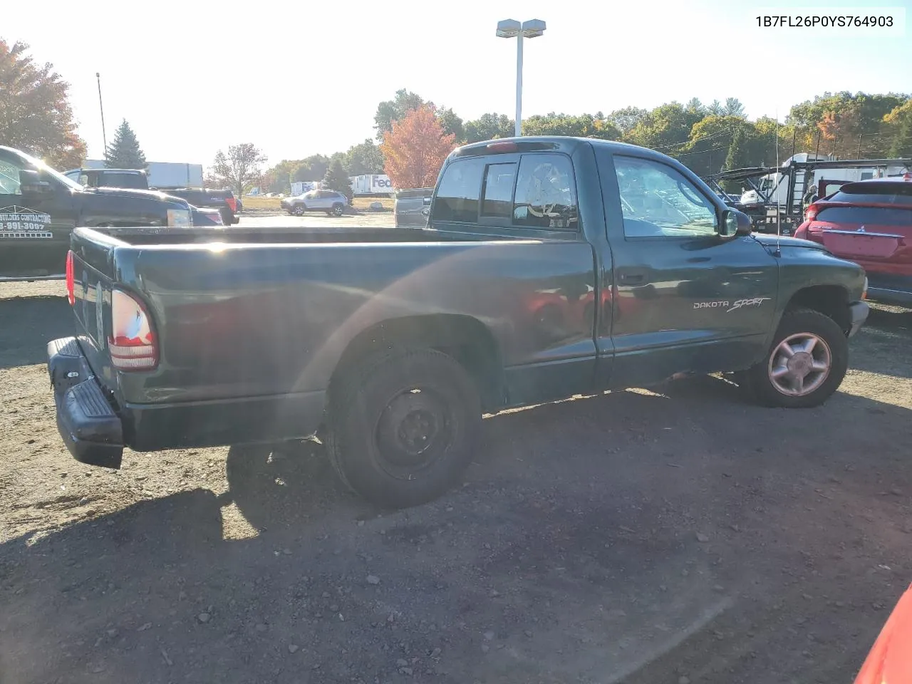 2000 Dodge Dakota VIN: 1B7FL26P0YS764903 Lot: 76695194