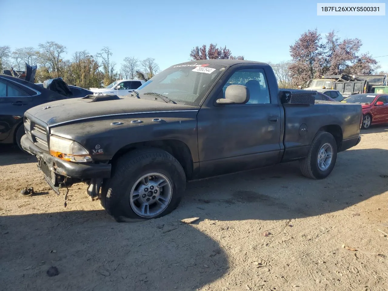 2000 Dodge Dakota VIN: 1B7FL26XXYS500331 Lot: 78862644