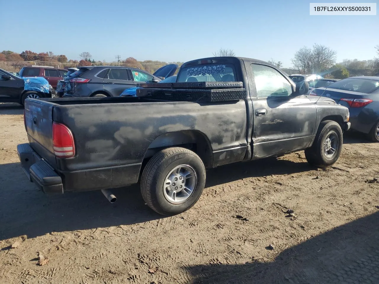 2000 Dodge Dakota VIN: 1B7FL26XXYS500331 Lot: 78862644